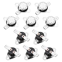 Vista 54 de uxcell KSD301 Termostato 221.0 °F/221 ° F 10 A Normalmente Cerrado N.C Ajuste Snap Disc Interruptor de temperatura para microondas, horno, cafeteras