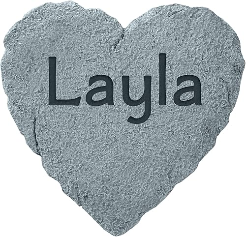 Let's Make Memories Piedra de jardín personalizada, resina, decoración de jardín personalizada, piedra de escalón de corazón, para papá, para el día