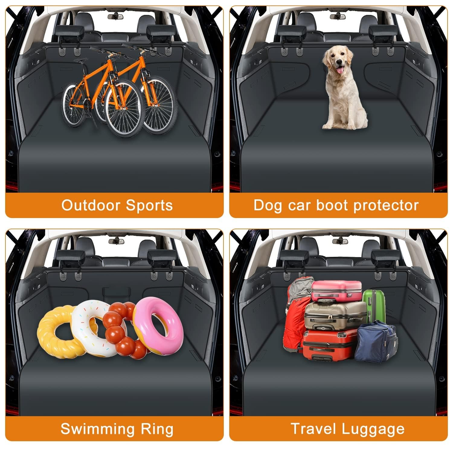 Tapis de Voiture pour Chien pour Peugeot 508 SW 508SW 2010-2015 2016 2017 2018, Protection Coffre Voiture Chien avec Protection latérale Résistants à l'eau Antidérapants