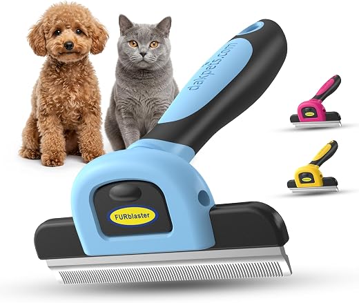 DakPets Pet Grooming Brush Effectively Reduces Shedding by up to 95% Professional Deshedding Tool for Dogs and Cats