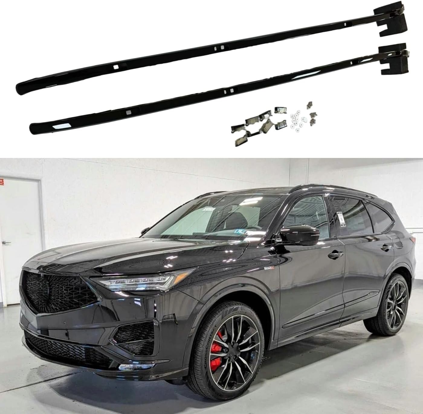 2PCS Roor Rail Rack Fits for Acura MDX 2022-2026 Luggage Carrier Aluminum