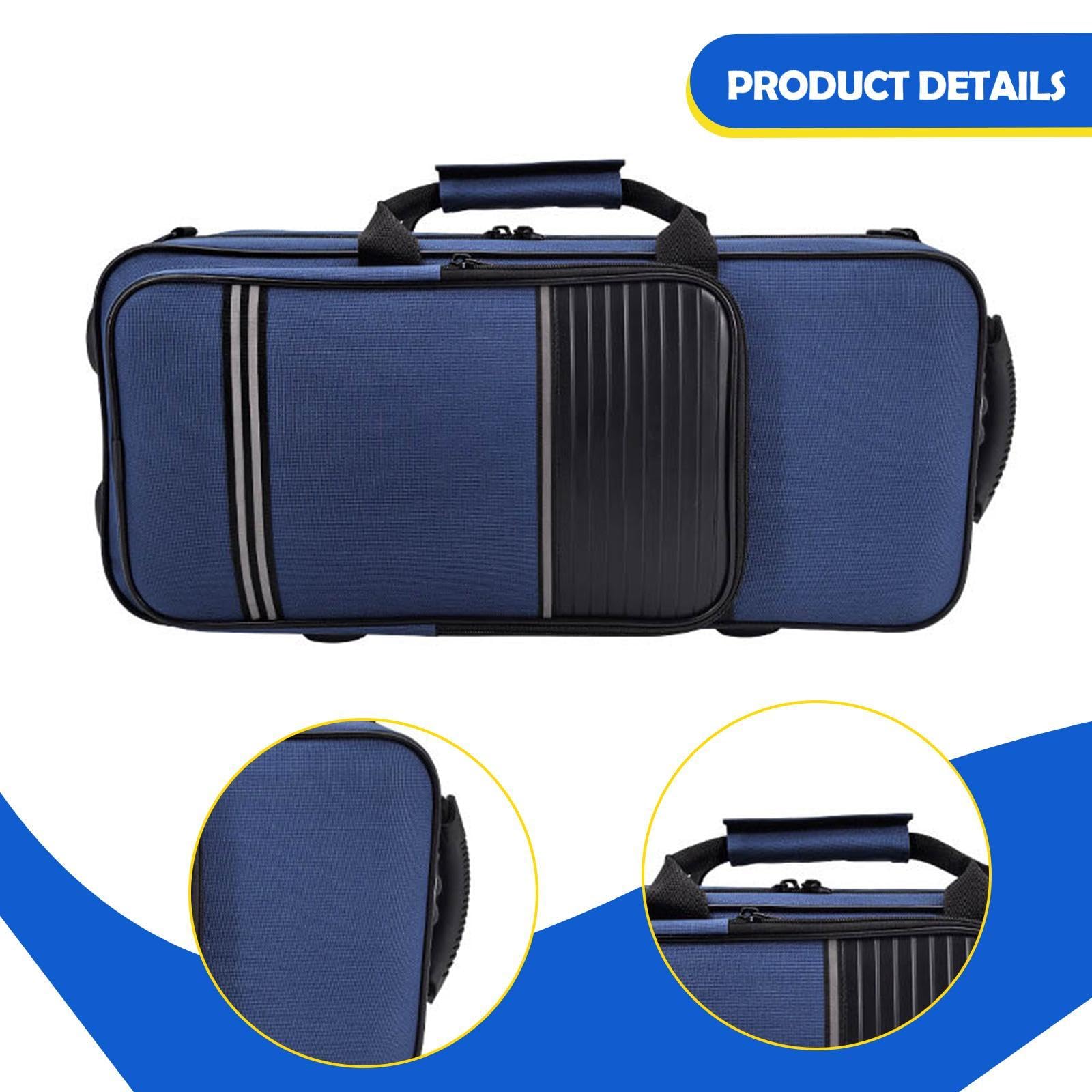 Funda de Viaje para Trompeta, Funda para Instrumento Musical, Ligera, Profesional, con Doble Cremallera, Ideal para Actuaciones, Estuche de