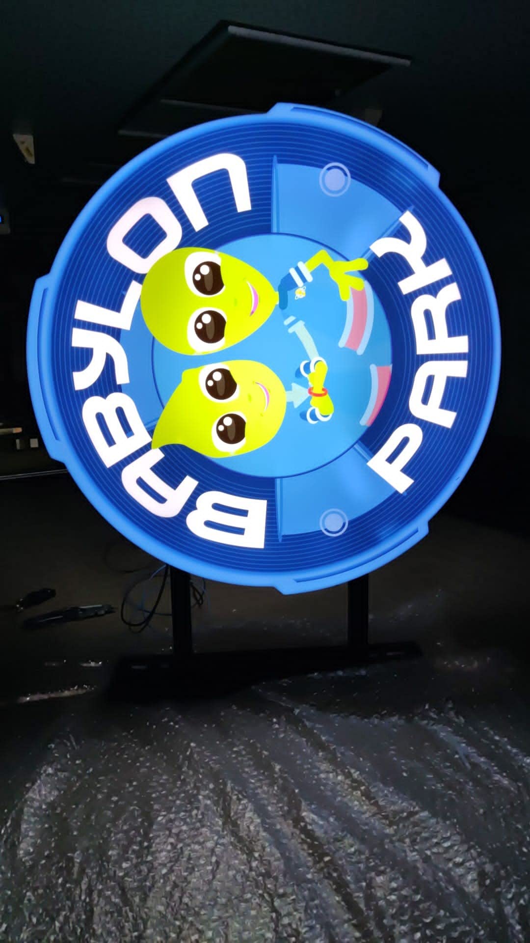 FXNFXLA Aangepaste Ronde Lichtbak, Automatische Rotatie Projecterende Lichtbak, Ronde Waterdichte Borden, Buitenreclame Bedrijfsbord Voor Winkel Buitendecoratie