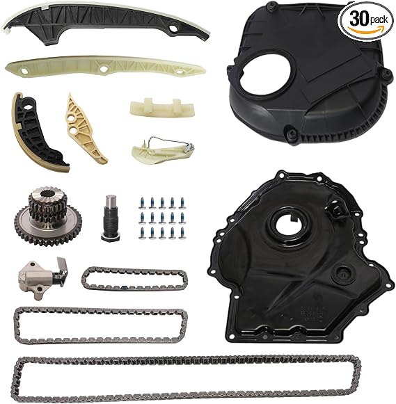 EA888 Engine Timing Chain Kit Timing Cover Tensioner Guide Rail Kit replacement fit for Audi A4 A6 Q5 TT fit for Volkswagen Tiguan Passat Jetta GTI Beetle 1.8T 2.0T 06-17