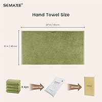 Vista 27 de SEMAXE Juego de 12 toallas de 100% algodón, 13 × 13 pulgadas, toallas suaves amarillas para la cara – súper absorbentes y de secado rápido, paño