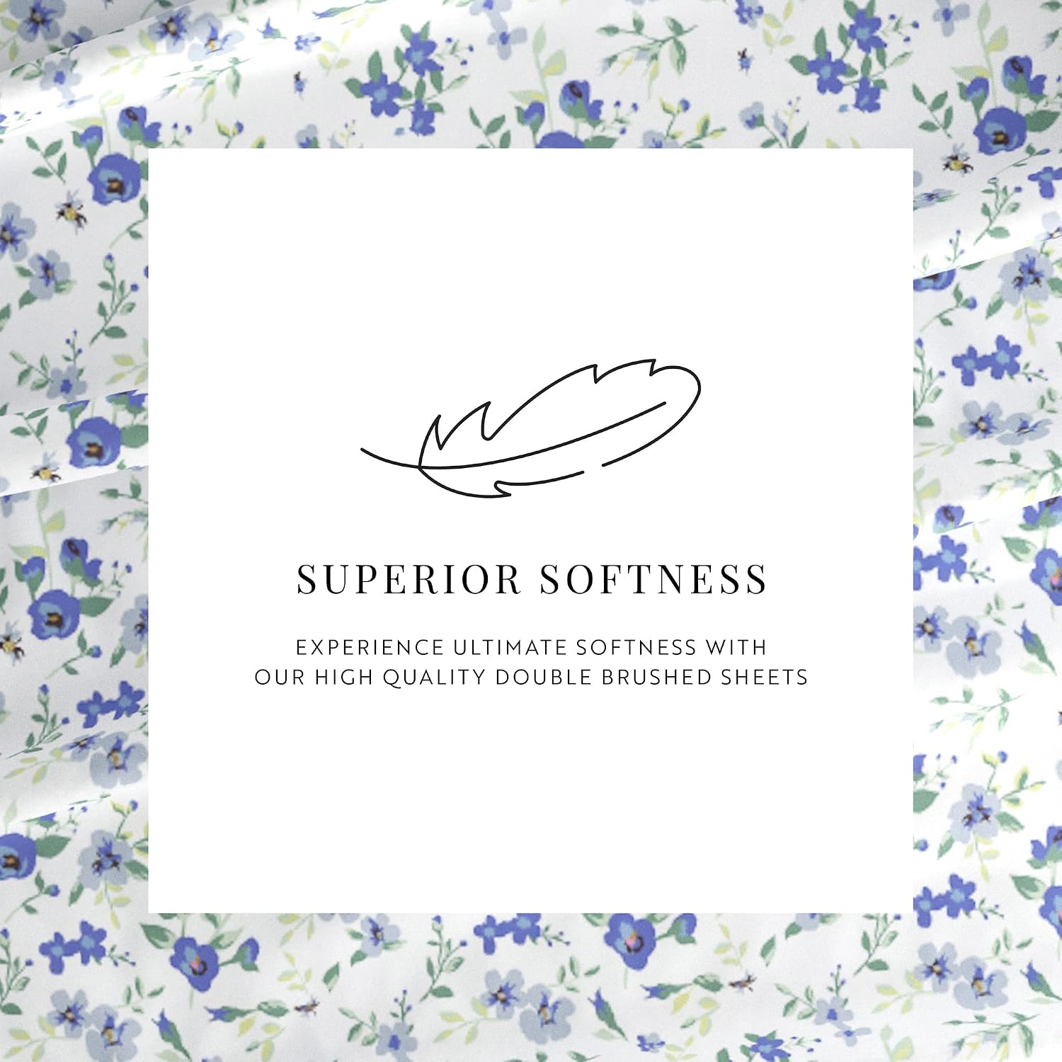 Linen Market 4 Piece Queen Bedding Sheet Set (Light Blue Floral) - Sleep Better Than Ever with These Ultra-Soft & Cooling Bed Sheets for Your Queen Size Bed - Deep Pocket Fits 16" Mattress