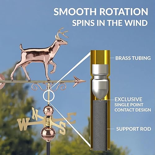 Miniatura 5 de Good Directions Veleta Proud Buck 1977P, cobre puro