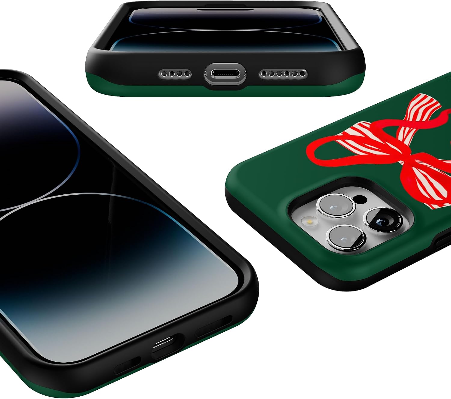 Casely iPhone 14 Pro Max Case | Santa's Favorite | Holiday Bow | Bold Protective Design | MagSafe Compatible Design