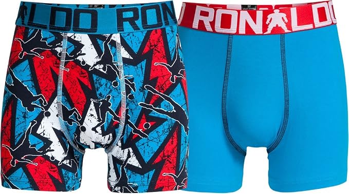Amazon.com: CR7 Ronaldo Silhouette - Calzoncillos tipo bóxer para niño (2  unidades), color azul, edad 10-12 : Ropa, Zapatos y Joyería