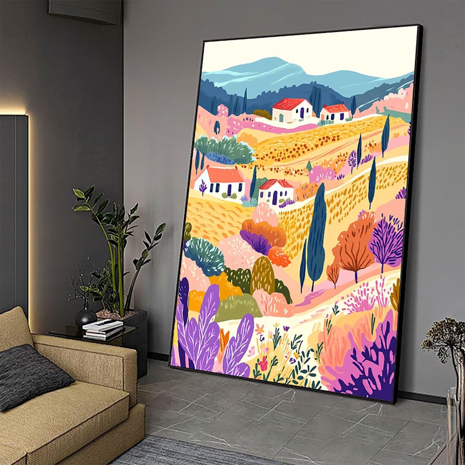 Malarstwo diamentowe duże 90 x 60 cm kreskówka malowanie diamentami kompletny zestaw, DIY gospodarstwo rolnicze mozaika diamentowa malarstwo diamentowe, diamenty, kryształowa sztuka diamentowa