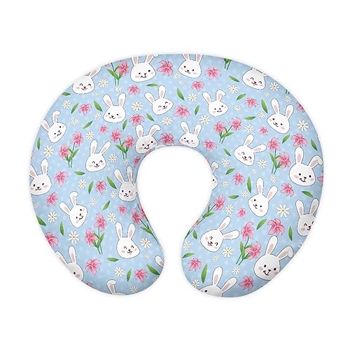 Vista 8 de Forchrinse Funda de almohada de lactancia floral de mariquita rosa para bebés y niñas, funda de almohada de lactancia materna suave lavable