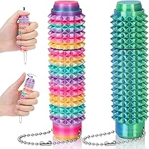 XIAPIA Fidget Toys for Adults, Little Ouchies 2 Pcs Finger Top Fidget Toy ADHD Autism Stimulating Grip Keychain Stress Relief Sensory Toy