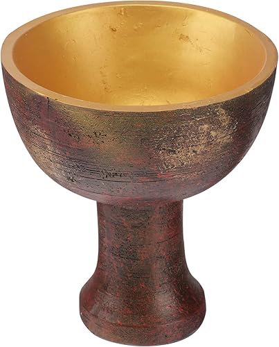 Cabilock Taza sagrada de resina fabricada Decoración religiosa Copas Antiguas Copas Cáliz sagrado para adoración