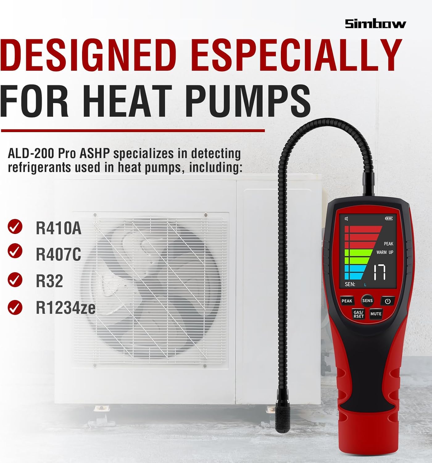 SIMBOW ALD-200 PRO HP designed for heat pump refrigerants