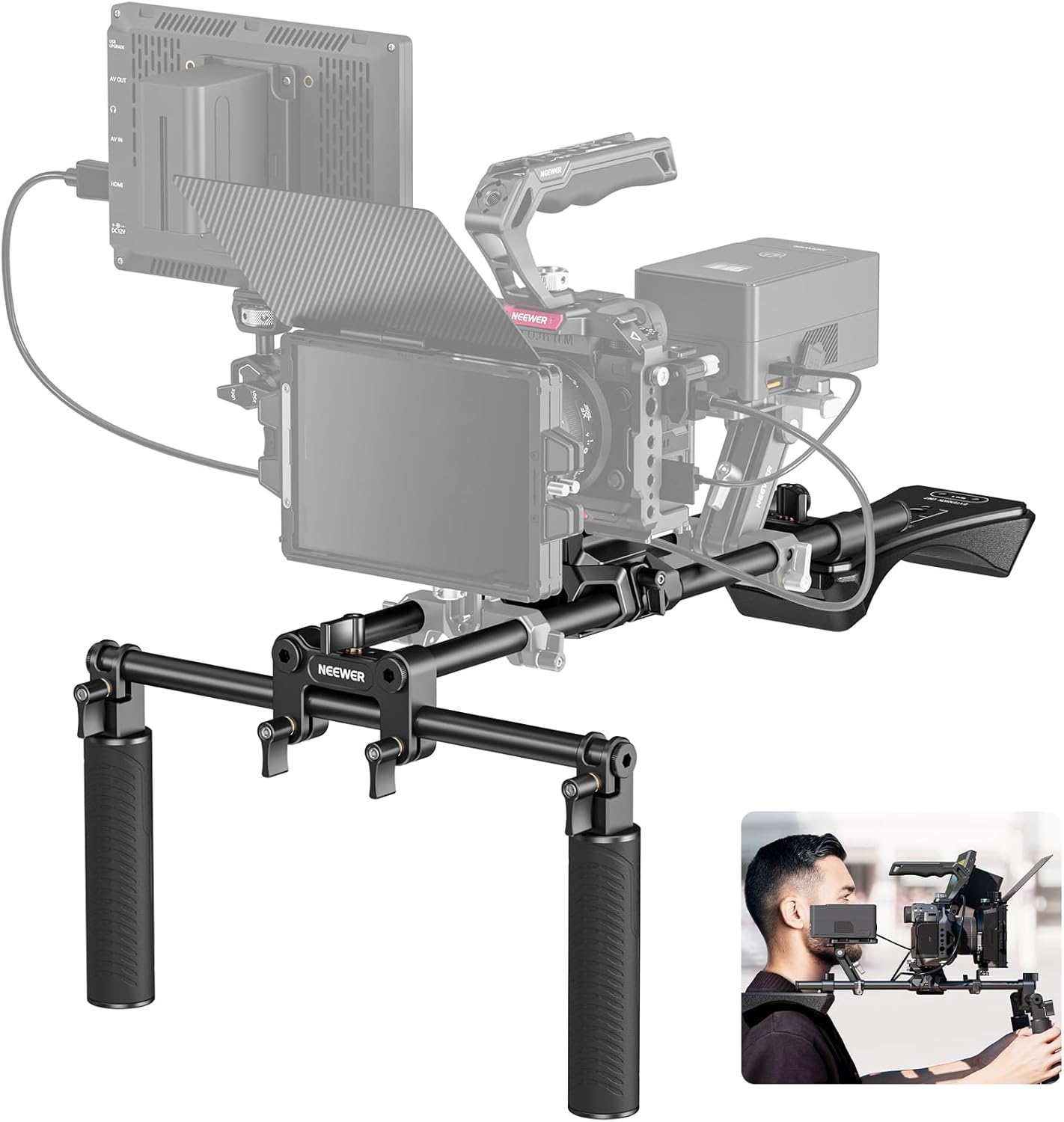 NEEWER Shoulder Mount Video Rig with Arca Quick Release