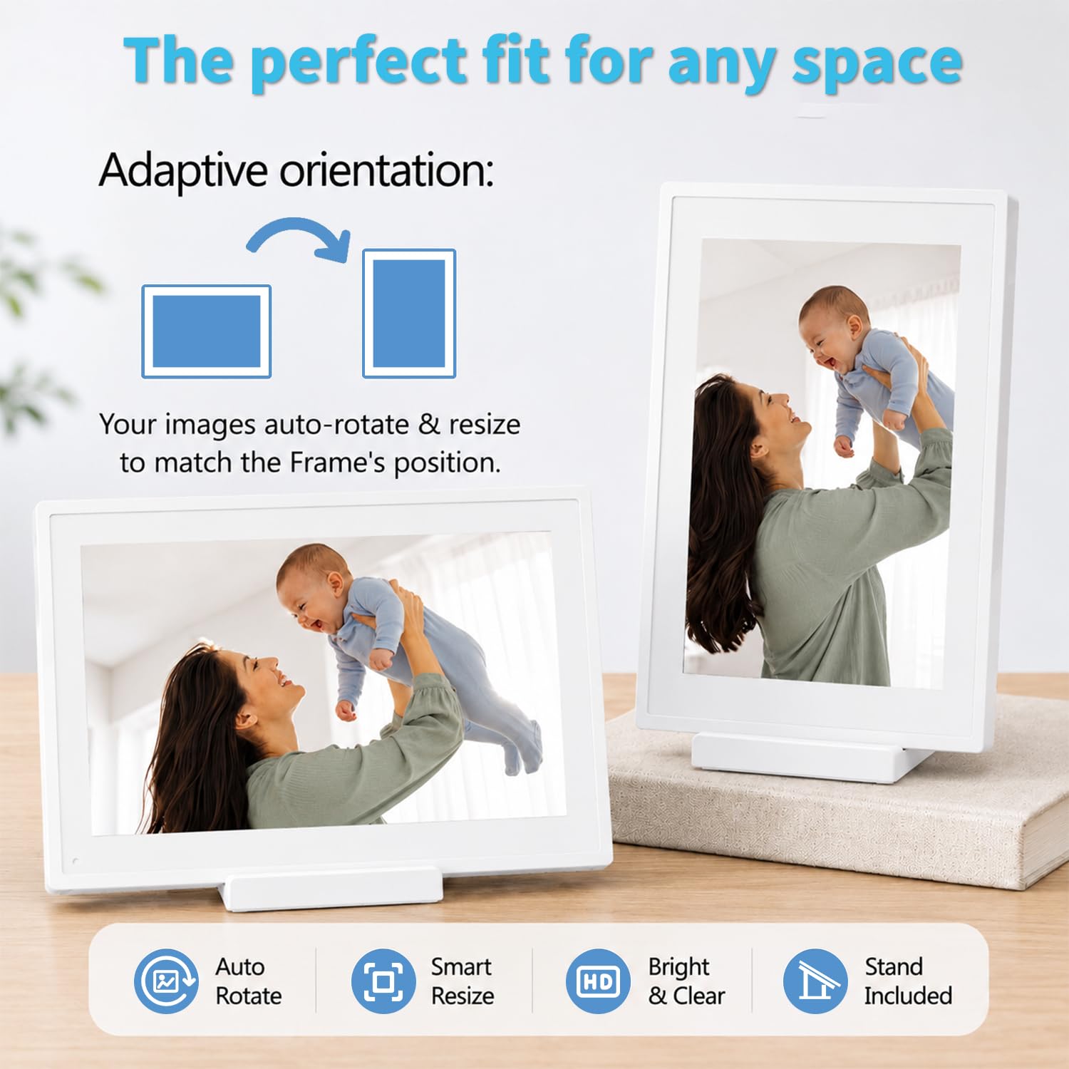 Calendario digitale da 10,1 pollici Smart-Picture-Frame in-One – Display touchscreen interattivo Calendario elettronico per diagrammi di lavoro, ricompensa stellare, sincronizzazione calendario Google