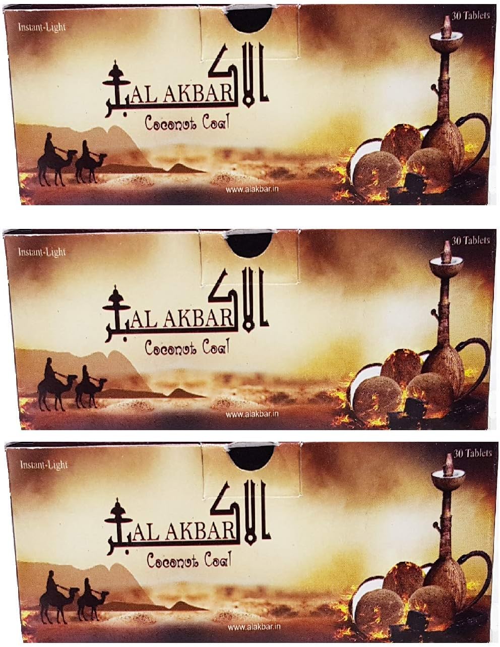 AL- FALAH AL-Akbar Coconut Lasting Charcoal (90 Pieces)