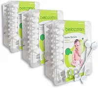 Hastes Flexíveis Cotonete Bebe Bastonetes Bellacotton Caixa C/ 150unidades (3 pacote c/ 50uni)