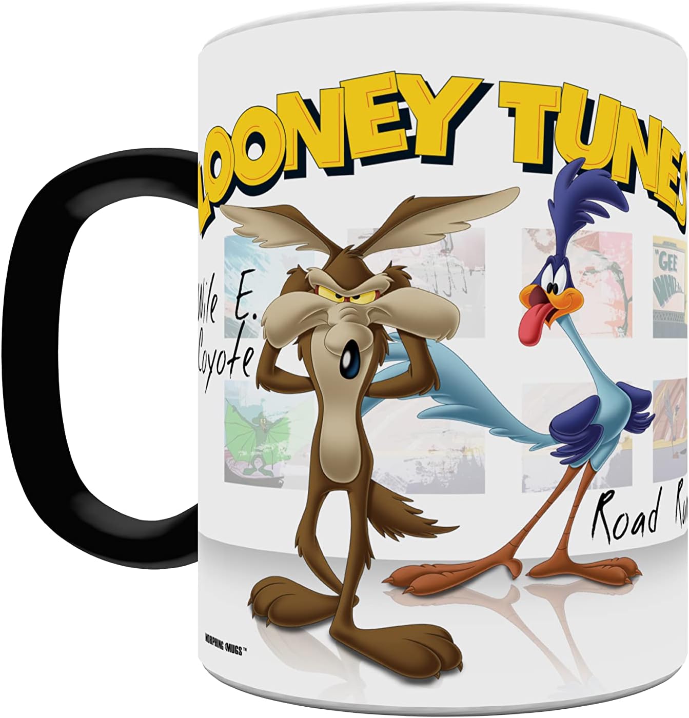 Looney Tunes (Wile E Coyote and Road Runner) Ceramic Mug, Black