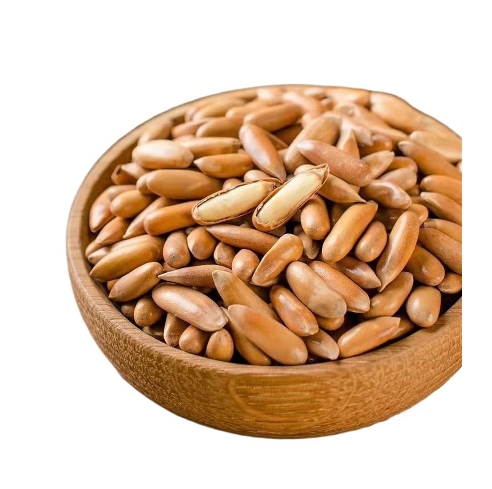 250 g brasilianische Pinienkerne, dünnschalig, fleischig, knackig und mit Pinienduft, mit einem reichen nussigen Aroma.(2pcs)