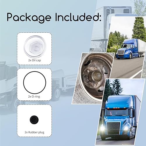 Miniatura 4 de 183772-KIT Kit de tapa de aceite de repuesto de cubo de remolque de 4 pulgadas compatible con cubierta de rodamiento Dexter 10K-16K y ejes 10K -