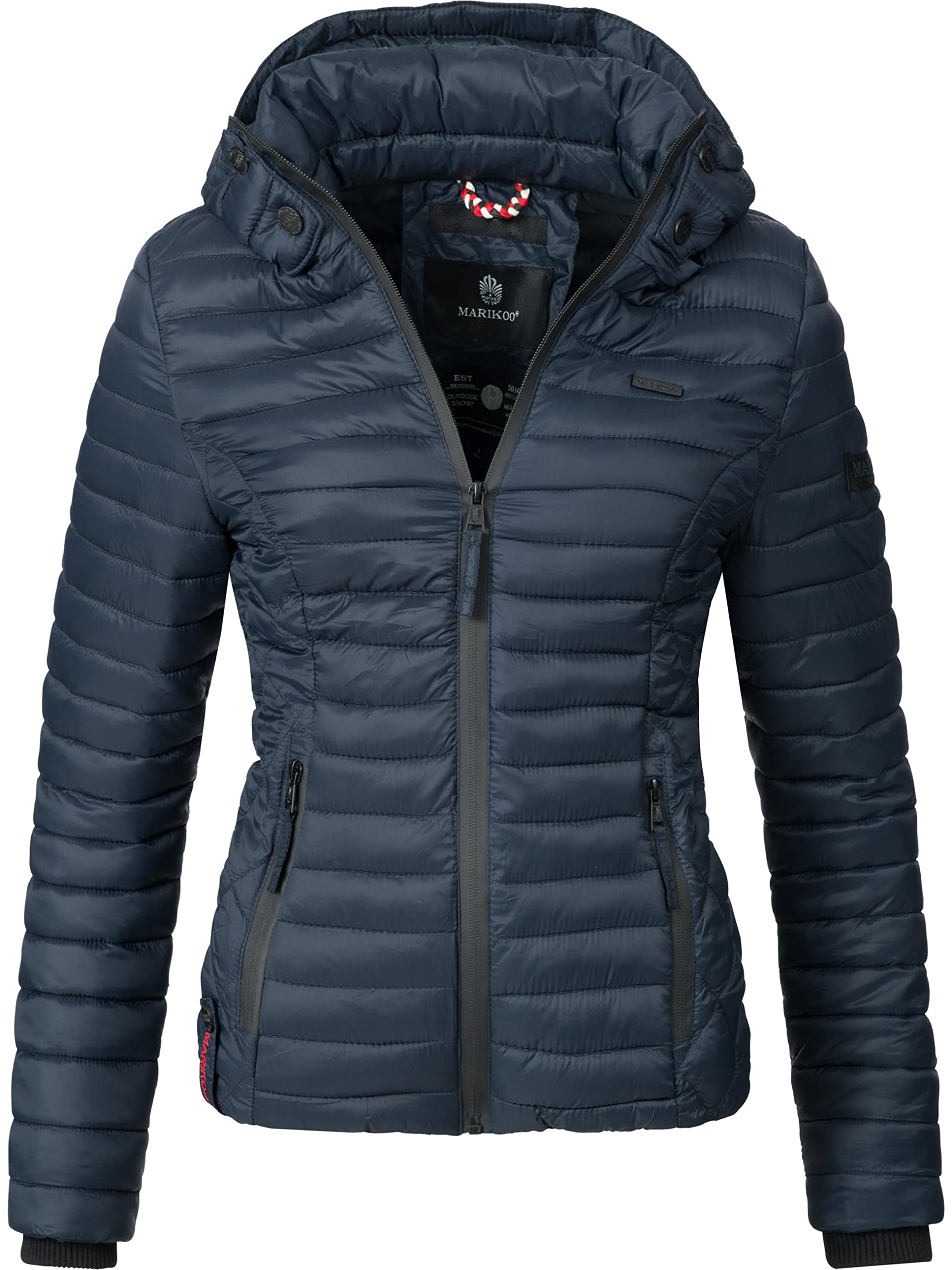 Marikoo Women's Blue ’ Between-Seasons Puffer Jacket Samtpfote Xxl