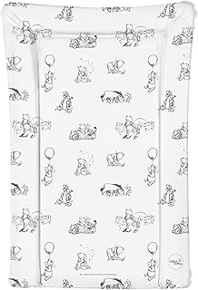 Little Poppets Deluxe Unisex Baby Waterproof Changing Mat with Raised Edges - Black & White Winnie the Pooh, L