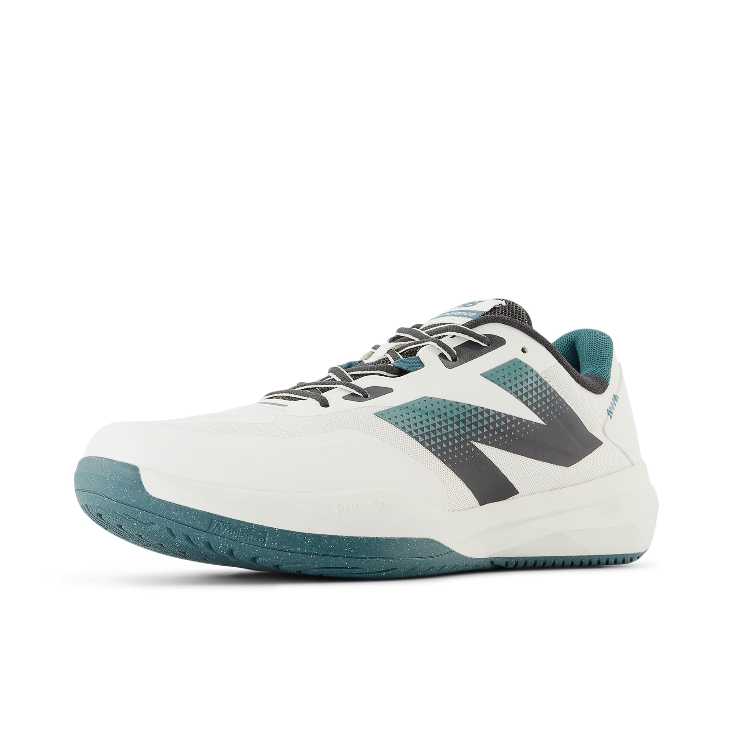 New Balance Men's 796 V4 Hard Court Tennis Shoe, Sea Salt/New Spruce/Black Cement, 8.5