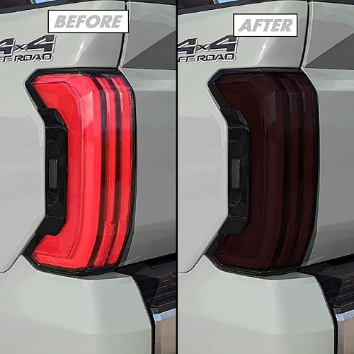 SlickMod Tinte de humo de vinilo precortado para luz trasera Toyota Tundra 2022-2023 (20% humo oscuro, 1. luz trasera)