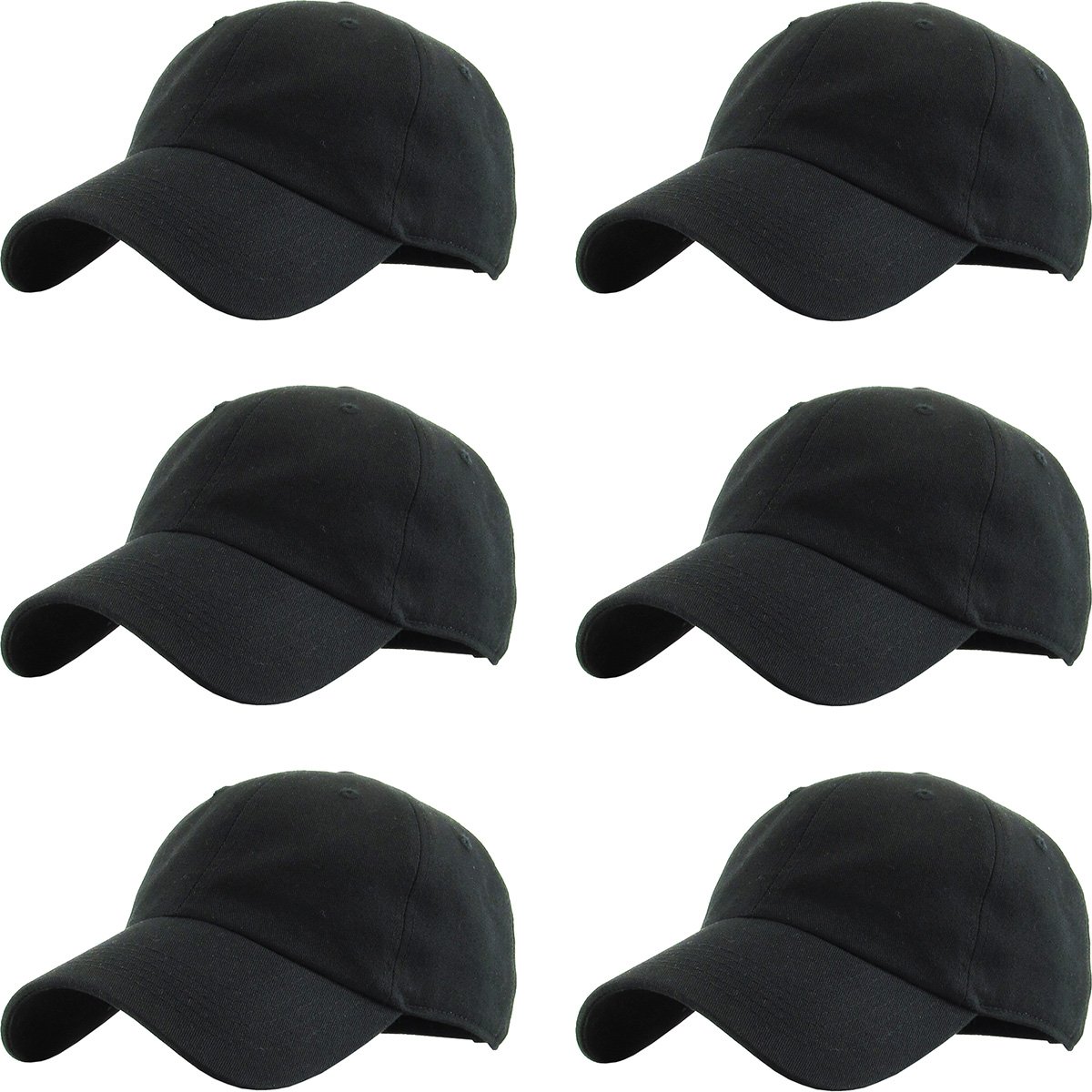KBETHOS Classic Unisex Cotton Adjustable Low Crown Baseball Cap – Plain Dad Hat