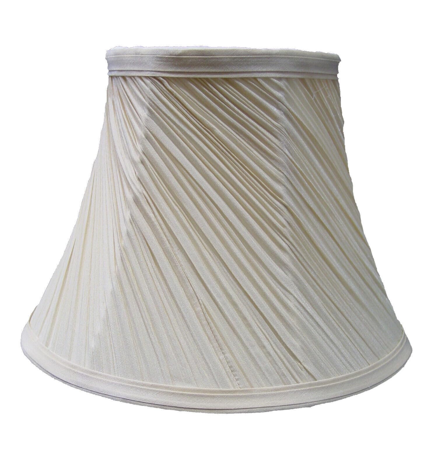 Classic Mushroom Hexagonal Twisted Pleat Fabric Table Lamp & Ceiling Pendant Light Shade (Cream (Pale Cream), 14")