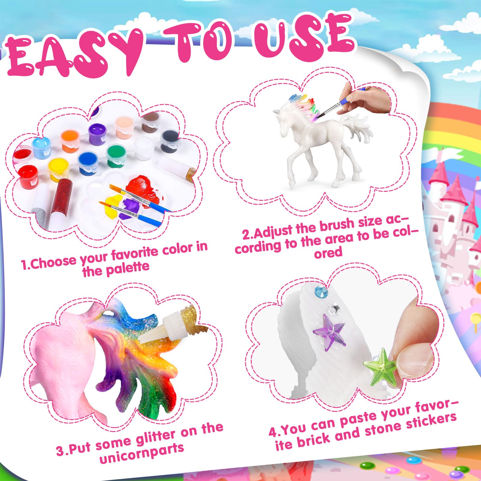 Unicorno Bambina Regalo, Kit Lavoretti Creativi per Bambini Luce