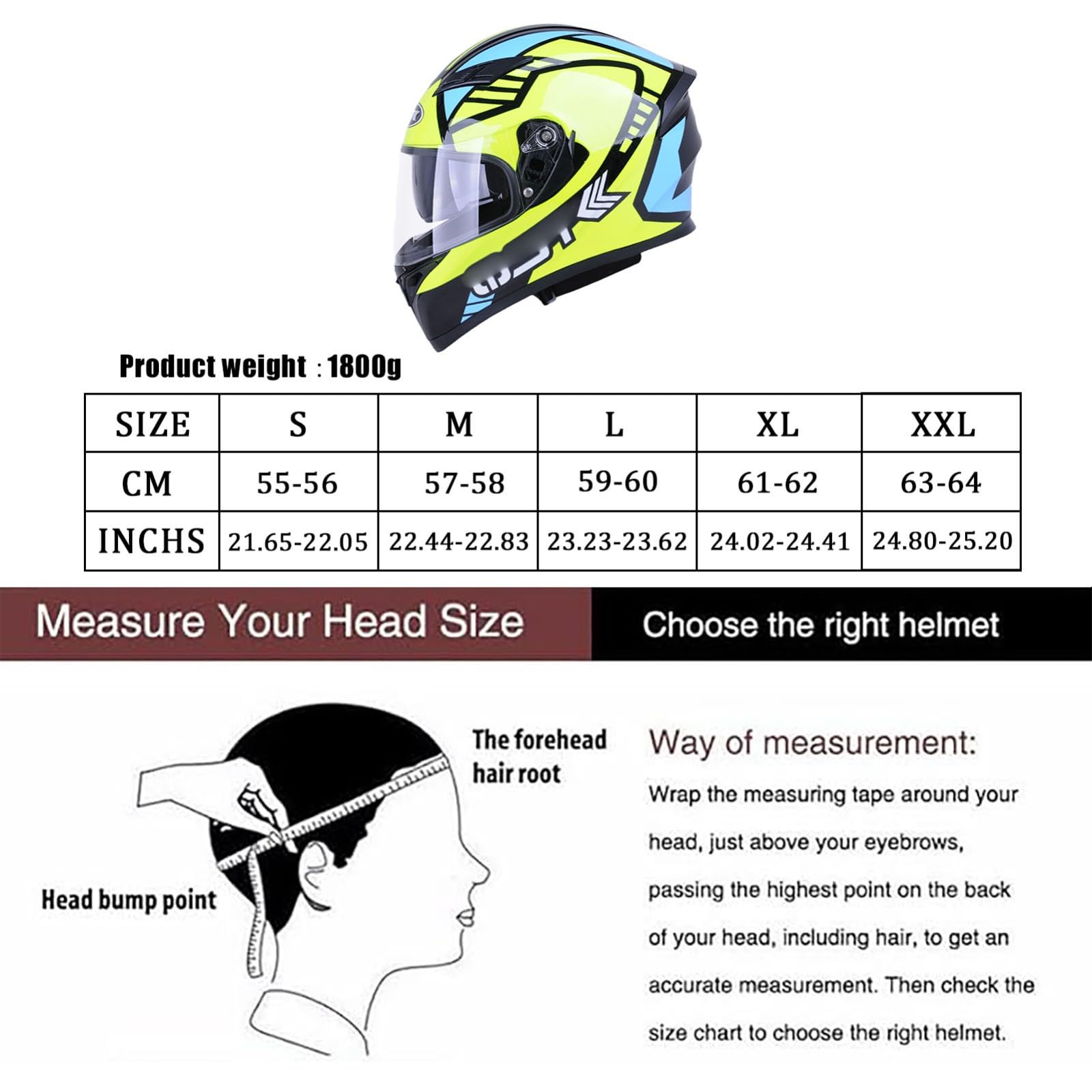Kask motocyklowy, unisex, lekki kask motocyklowy, integralny kask do sportów ulicznych, wycieczek, rowerów wyścigowych, jazdy na motocyklu ochronna osłona na zderzenie, certyfikat ECE 22.06