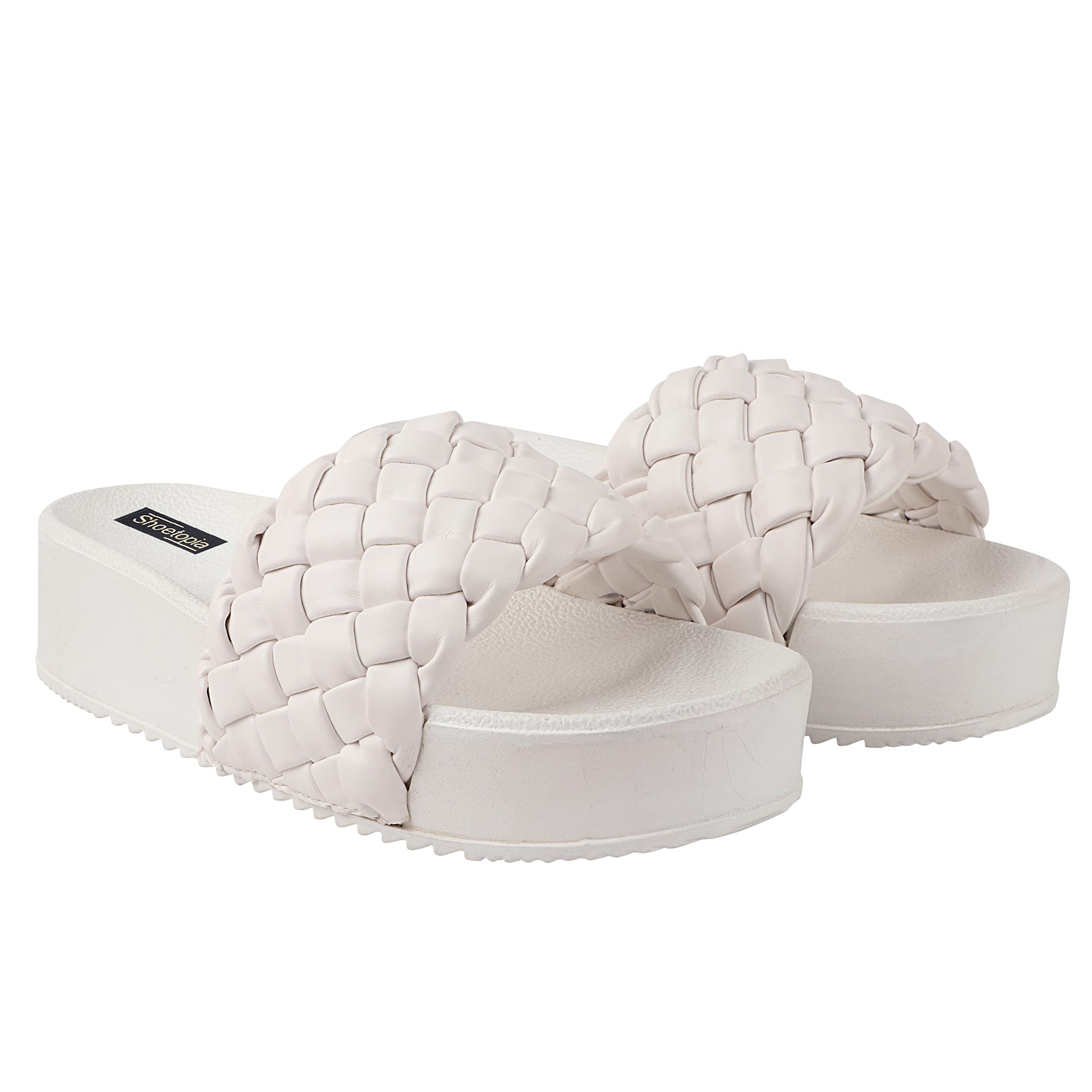 Shoetopia Women and Girls White Flatform Heel Sandal (B09WKGFGRX) Amazon Price History, Amazon Price Tracker