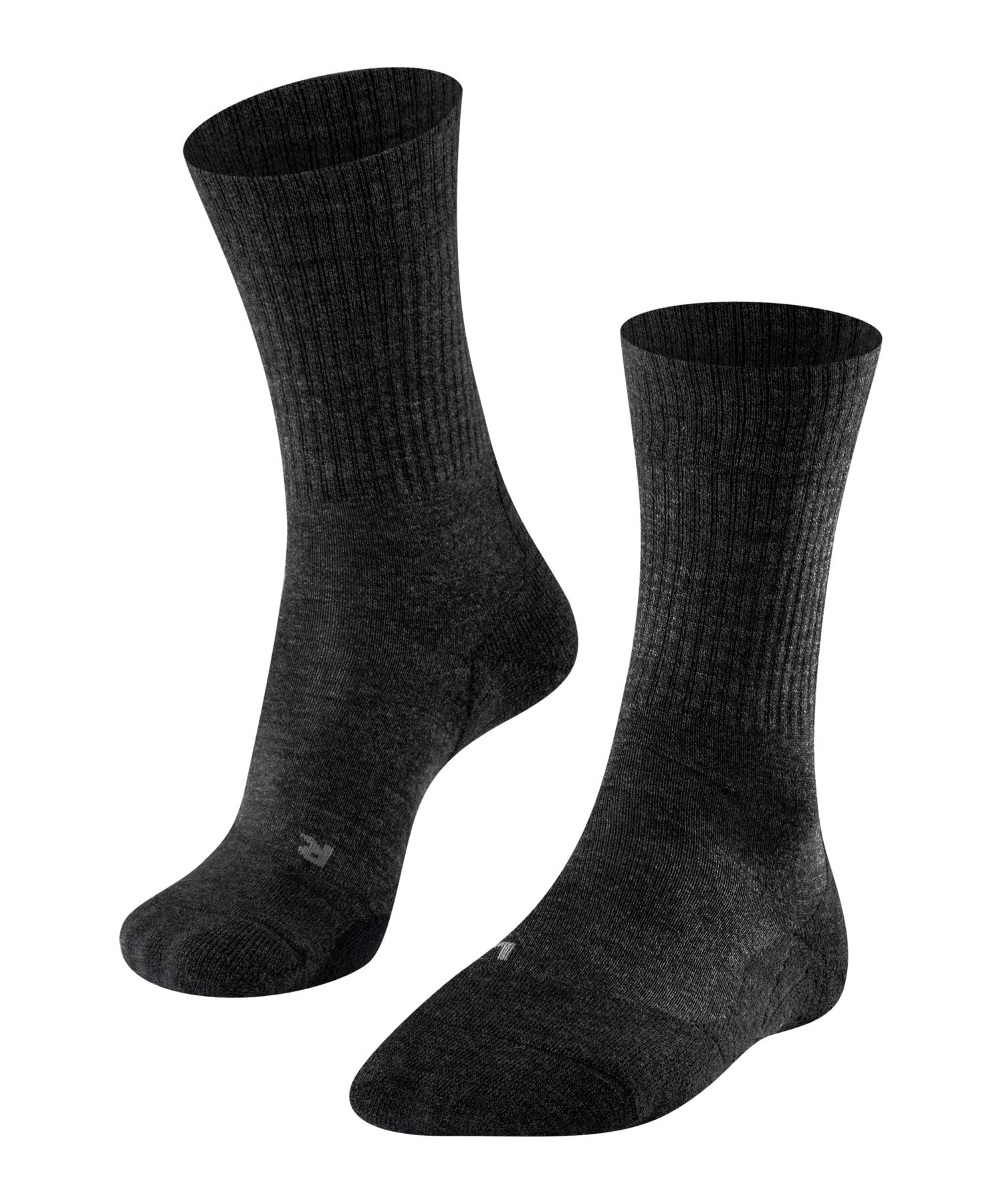 FALKE Mens Tk2 Explore Wool M Breathable Thick Anti-blister Hiking Socks, Grey Smog 3150, 8-9 EU