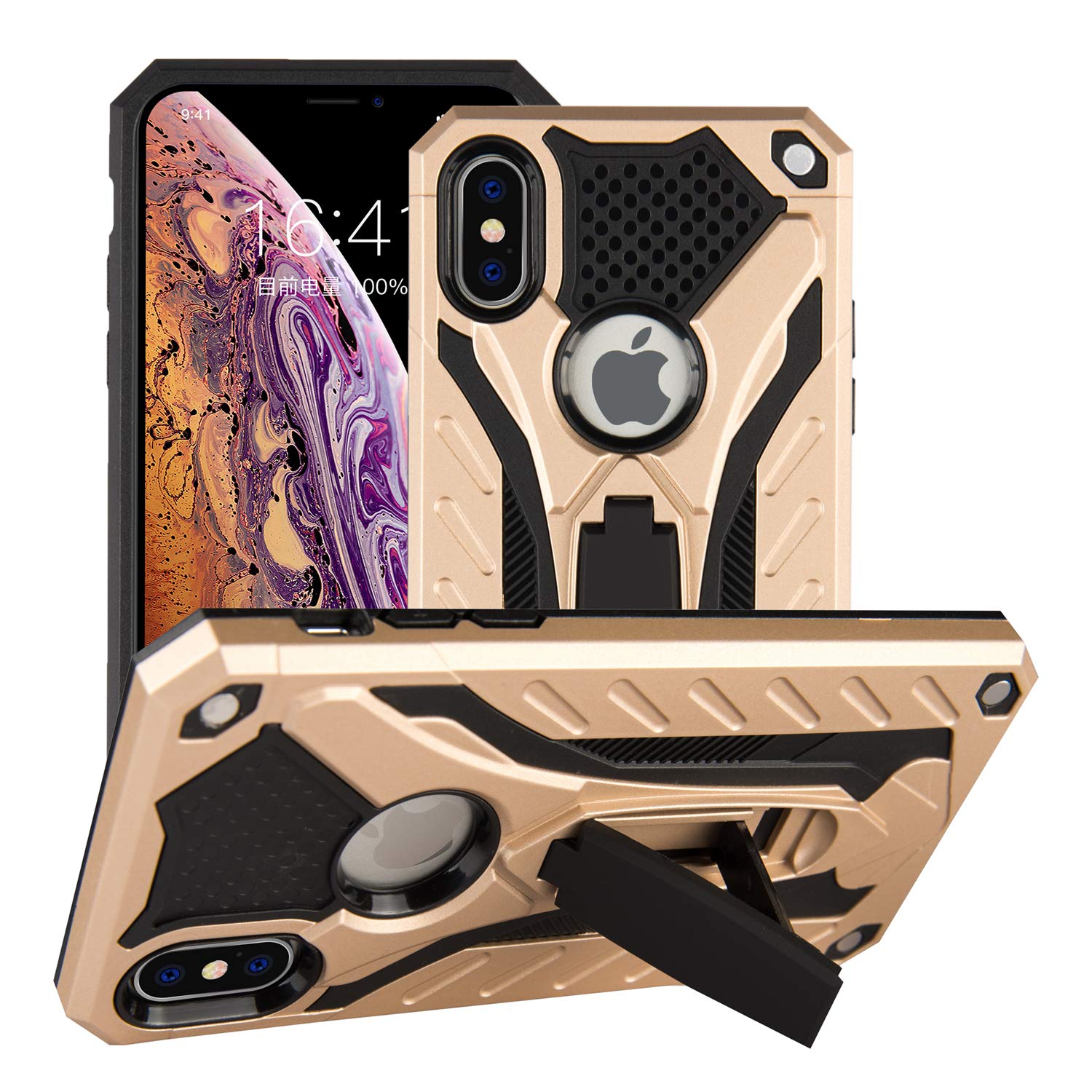 MILAN NICE Funda para iPhone 12 Pro MAX de Silicona y PC Antigolpes Carcasa Protectora Anti-arañazos y Antideslizante con Soporte Incoporado (Rojo)(6.7) — view 16