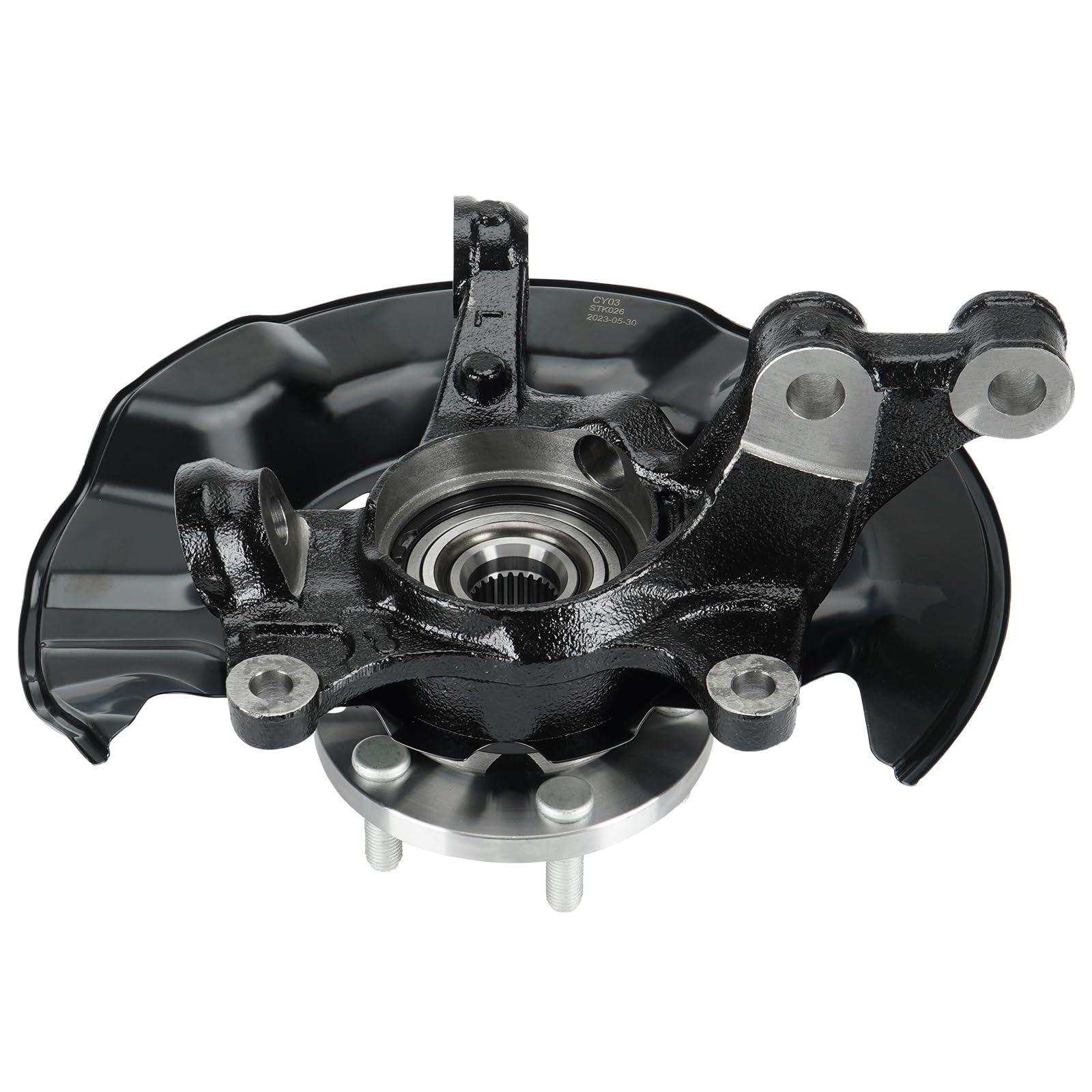 Front Left Steering Knuckle & Wheel Bearing Hub Assembly Fit for Toyota Corolla 1.8L 2.4L 2009-2013 for Matrix 1.8L 2009-2013 09 10 11 12 13 Replace for 698-381 698381 47781-12260 Driver Side