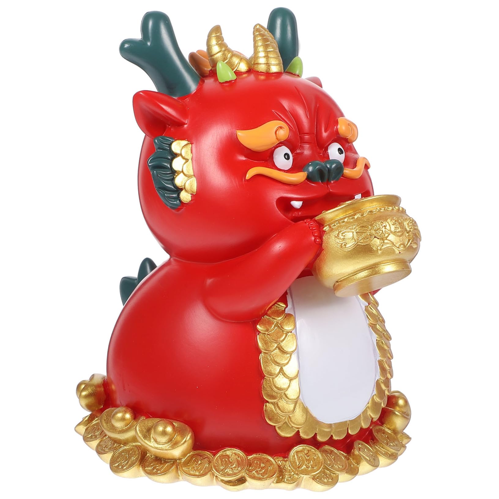 ORFOFE Drachen Spardose aus Kunstharz mit Tierkreiszeichen Motiv Münzbehälter für Geld Sparen Dekoratives Accessoire für Wohnzimmer oder Schlafzimmer