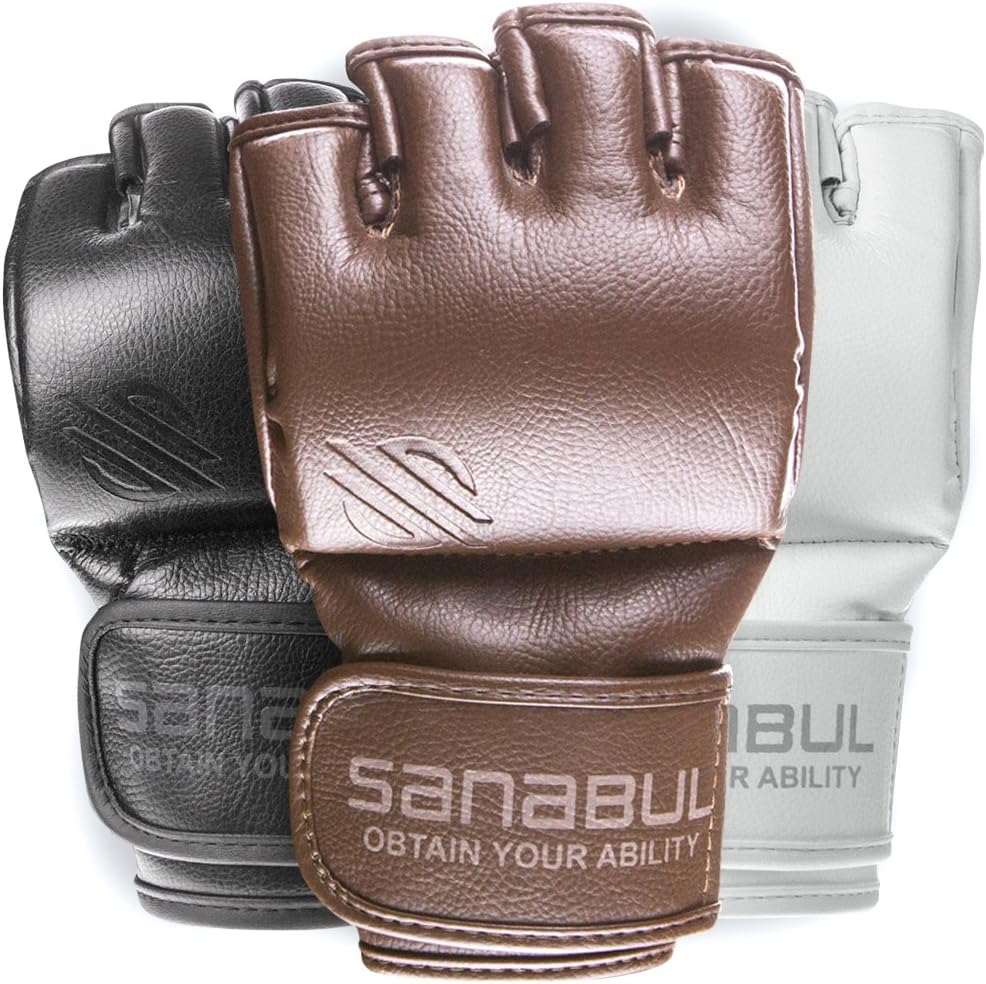 Sanabul Battle Forged MMA Gloves | Grappling & Sparring Gloves for Men and Women | Engineered Leather Fighting Glove | Heavy Bag Gloves