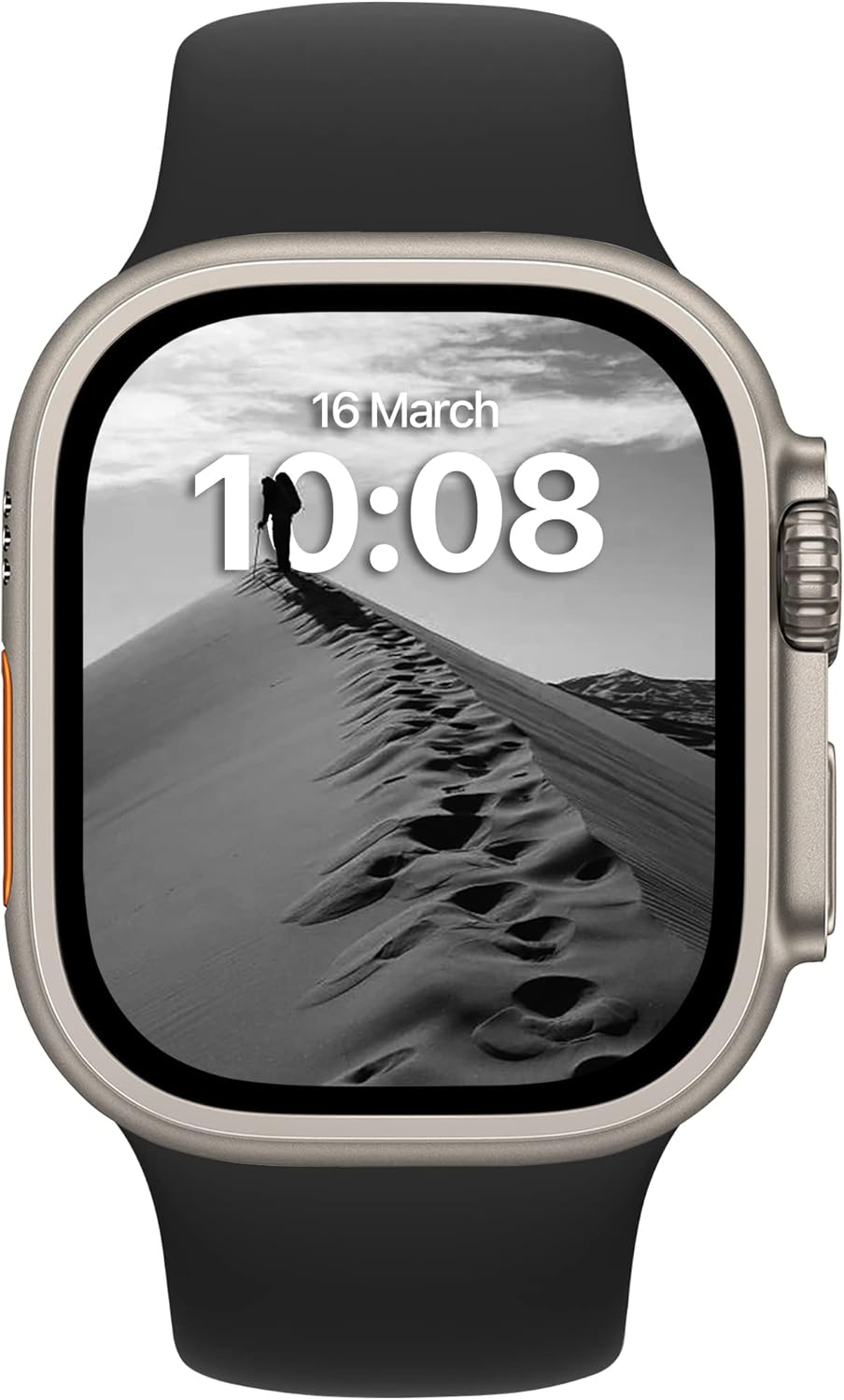 ELETTRONEO SB Sport Band for Apple Watch Bands Women Ultra 3 2 49mm, Series 11 10 46mm, 9 8 7 45mm 41mm, SE 6 5 4 44mm 40mm, 3 2 1 42mm 38mm Men iWatch, Strap Silicone, Black - Image 2