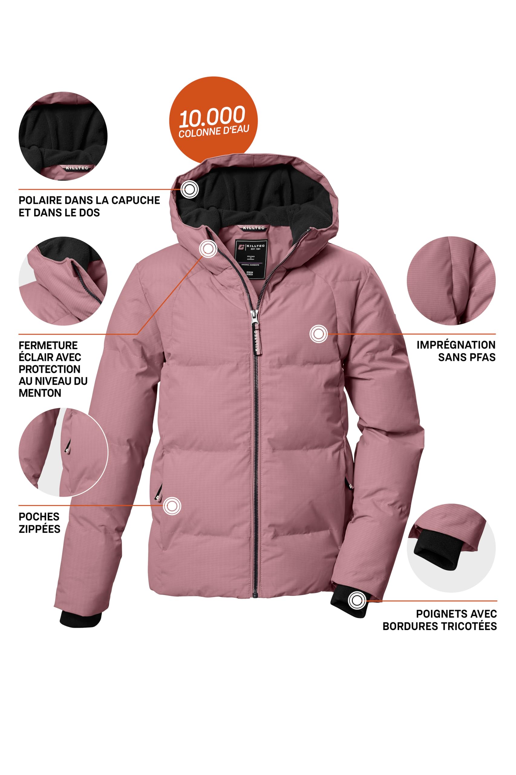 Killtec Kow 357 Grls Qltd Jckt Giacca trapuntata/giacca invernale con cappuccio Bambine e ragazze