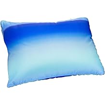 Squishy Neck Microbead Throw Pillow with Removable Cover, 16 and 12Inches Soft Travel Body Bed Pillow Bead Pillow for Kids Adult Chair Sleeping Car Seat (Ocean Blue)