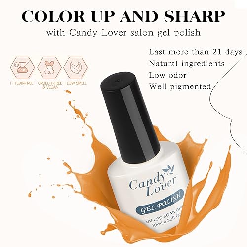 Miniatura 6 de Candy Lover - juego de esmaltes de gel con lámpara de 36W 035 oz de colores macarrones con capa superior mate UVLED juego de esmaltes de uñas con