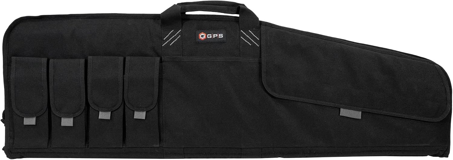 GPS 42" Single Rifle Case | Secure Durable Stain-Resistant Gun, Ammo & Shooting Accessories Storage Tactical Range Soft Bag with Adjustable Shoulder Strap