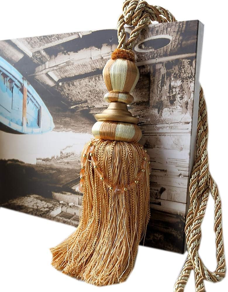 1 Pair Curtain Decorative Bandage Tassels Curtain Tiebacks Creative Curtain Rope Holdbacks (Green)