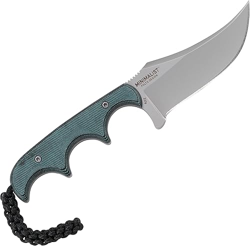 Miniatura 2 de CRKT Cuchillo de hoja fija de supervivencia al aire libre minimalista persa con vaina: hoja de borde liso de acero inoxidable, mango de micarta, 2379