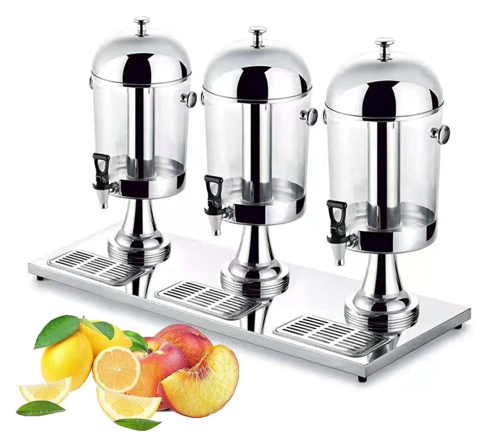 Dispensador de bebidas, dispensador de jugo, dispensador de bebidas de acero inoxidable resistente con grifo para fiestas, capacidad de 24 litros