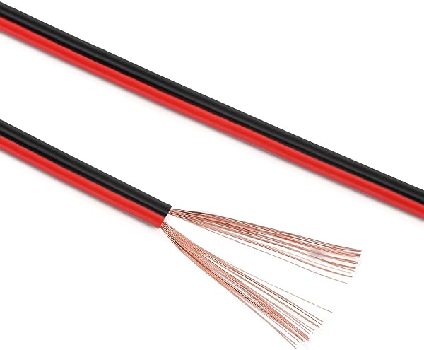 Premium - Cable de Altavoz (2 x 0,75 mm², 100 m), Color Rojo y Negro - 2