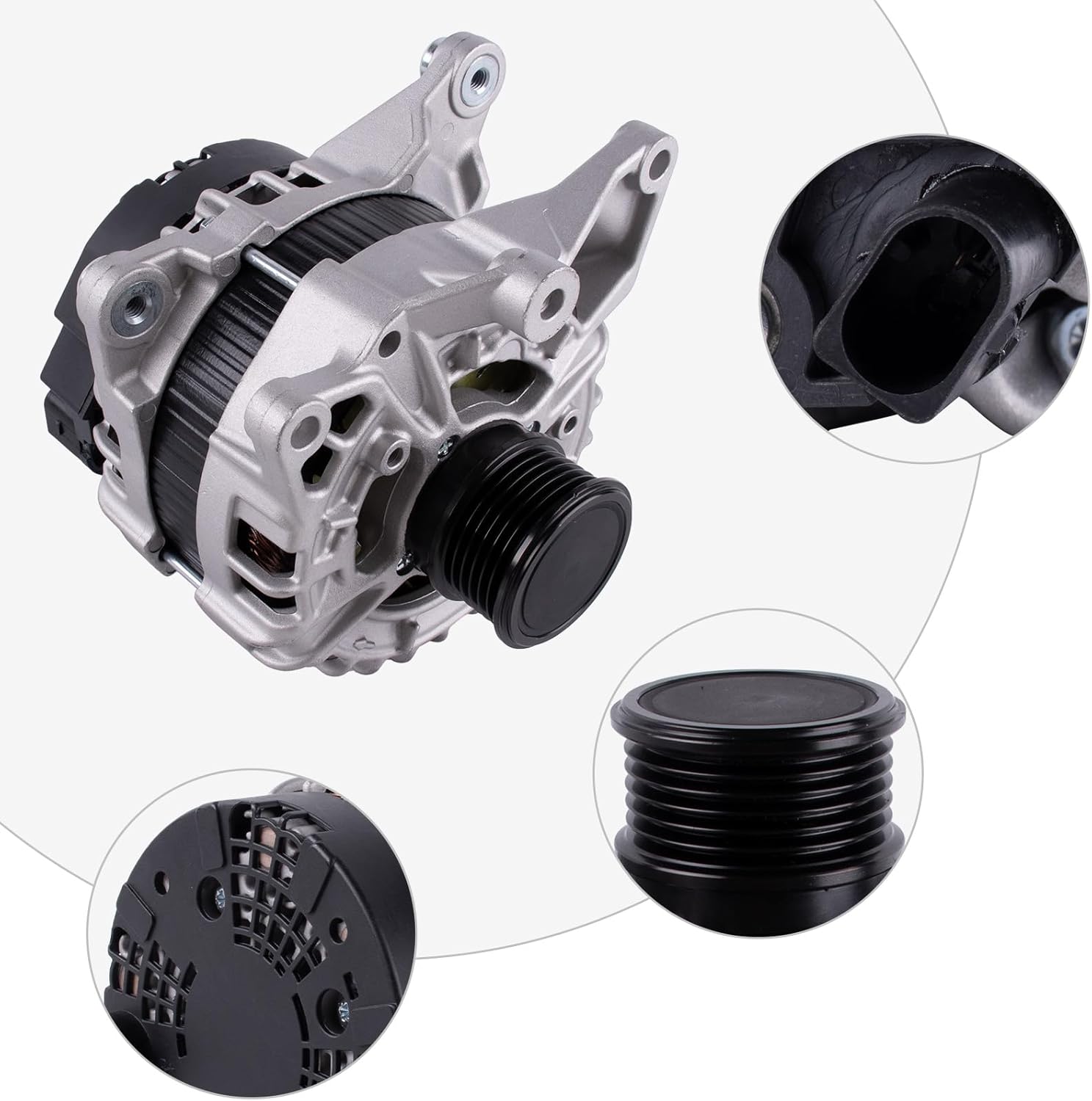 A0009067703 Alternator Compatible with Mercedes Benz C300 GLC300 GLC350e W205 C253 Metris SC6 pulley 2015-2021 0125812011 0125812058