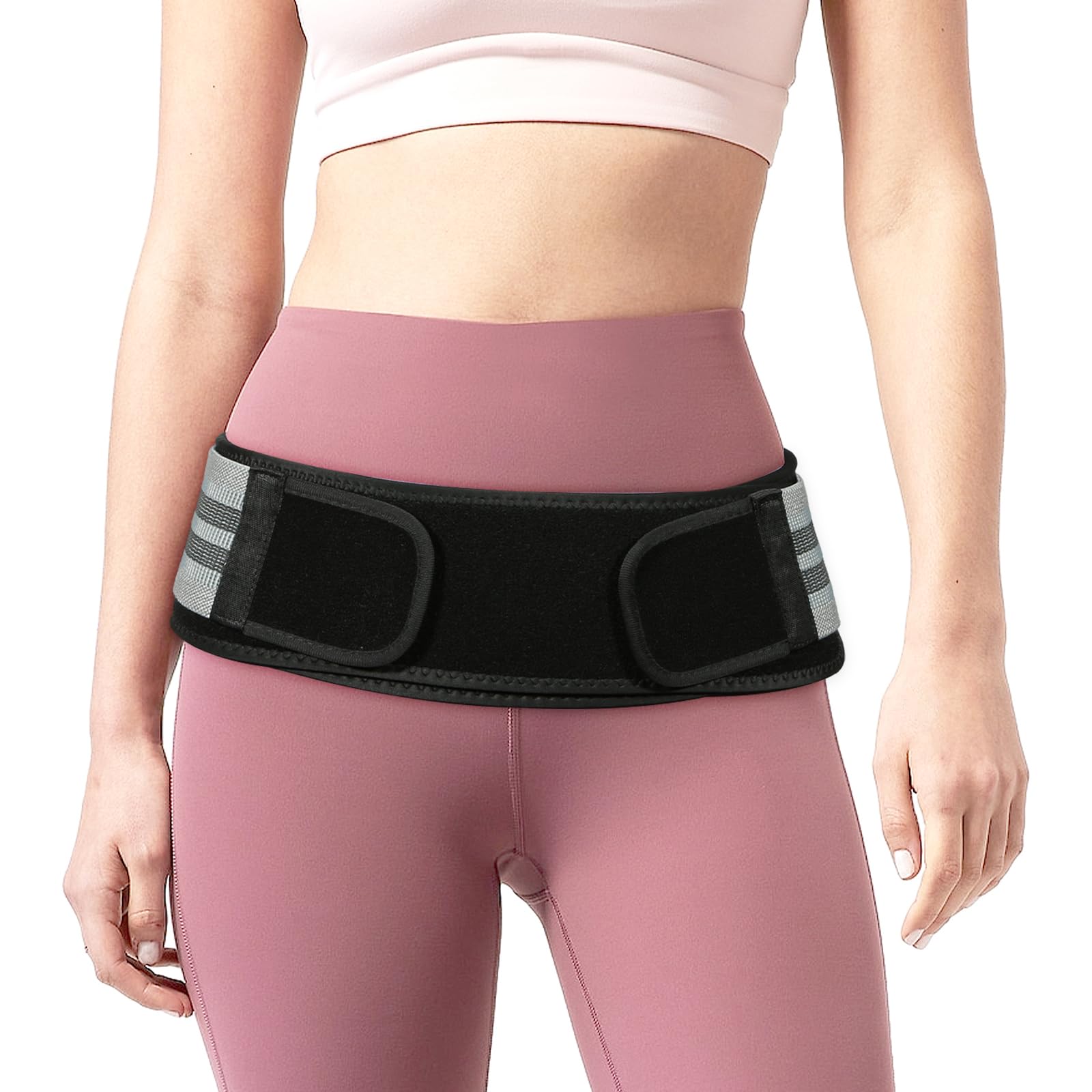 Small Narrow Lower Back Brace - Under Clothes Breathable Lumbar Support Belt for Women and Men, Relief for Hip, Spine, Low Back, SI Joint, Sciatic Nerve and Pelvis Pain - Adjustable, Stable and Fitted